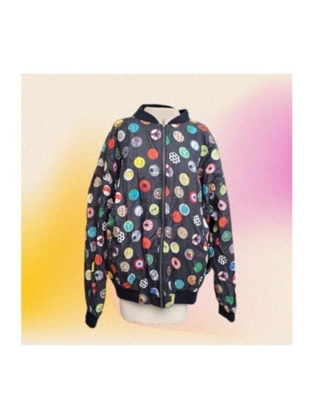 Vintage 1990 Nicole Miller Collectors Bomber Jacket Size L